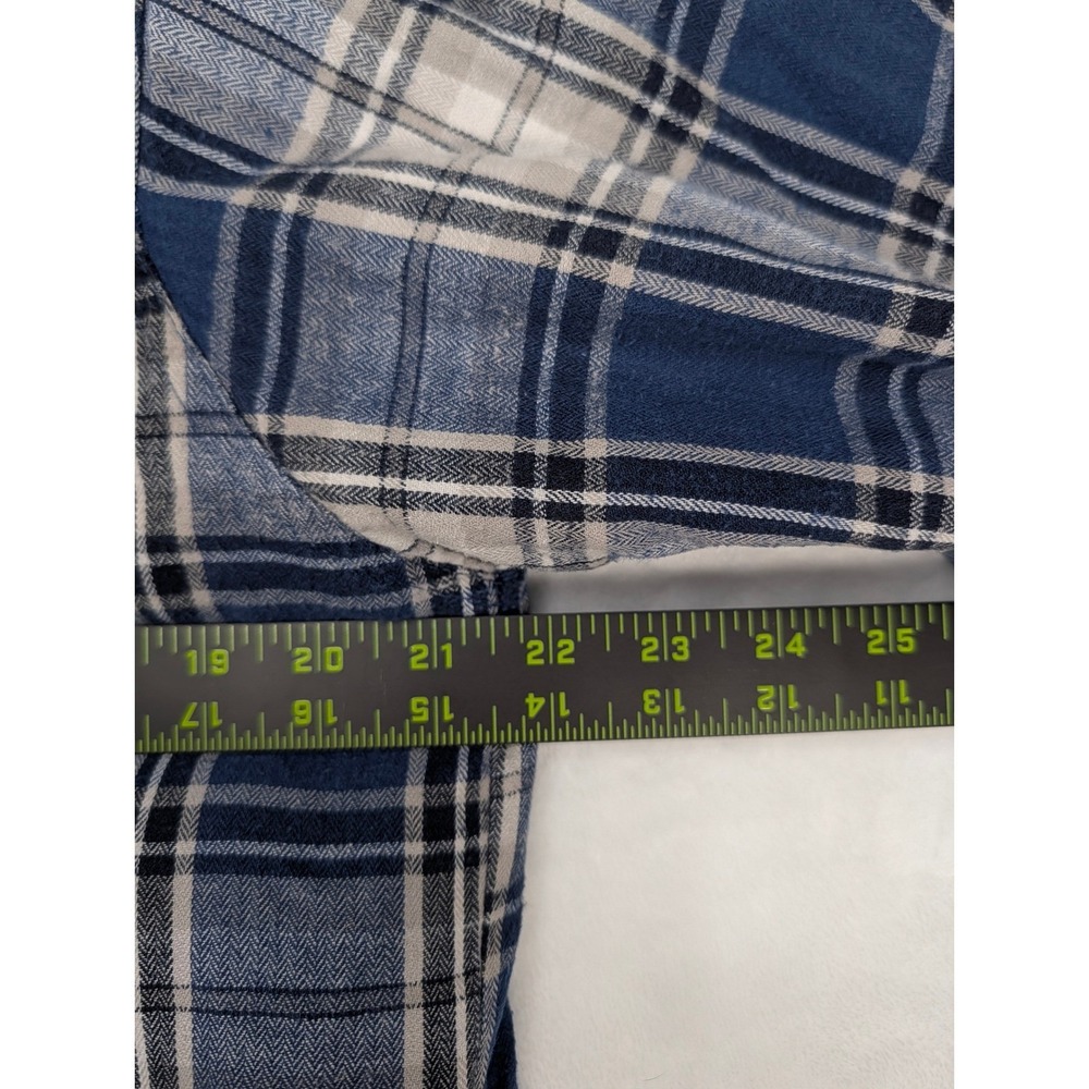 Faded Glory Men's Plaid Flannel Sherpa Lined Jacket Blue Beige Black Size M - Picture 4 of 7